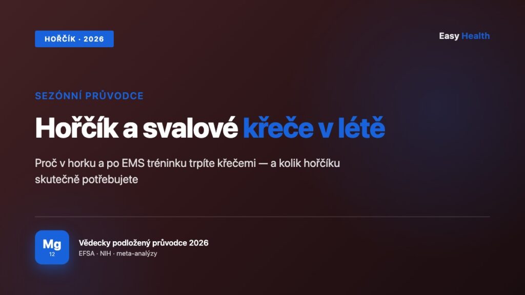 Hořčík a svalové křeče v létě – průvodce 2026 pro EMS sportovce