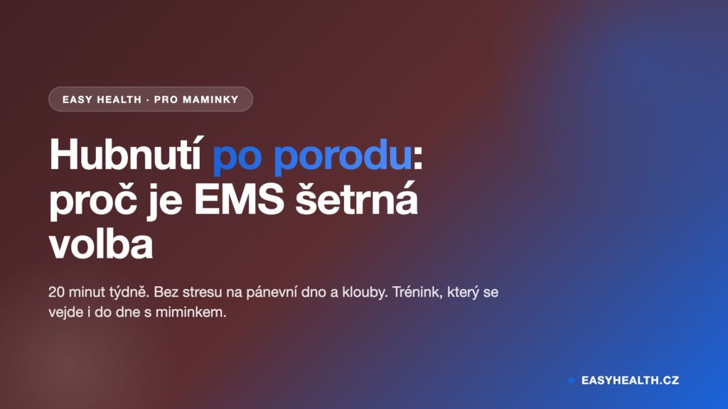Hubnutí po porodu EMS - žena na EMS kardio tréninku v Easy Health Praha
