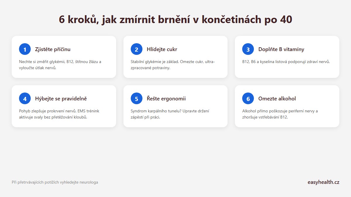 6 kroků, jak zmírnit brnění v končetinách po 40